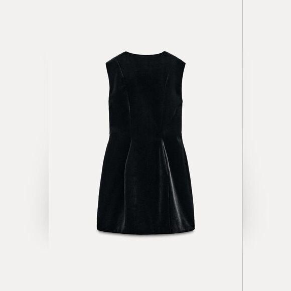 NWT ZARA Benla PEPLUM VELVETβDRESS ZW COLLECTION - Picture 12 of 15